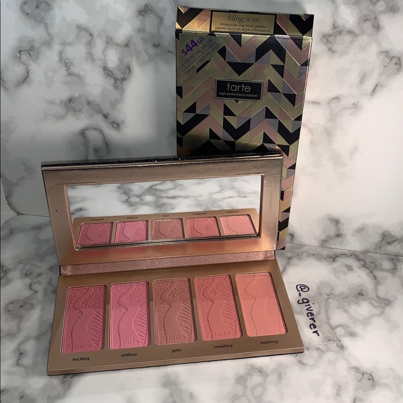 LNIB Tarte Bling It On Holiday Blush Palette w Box - Picture 4 of 17